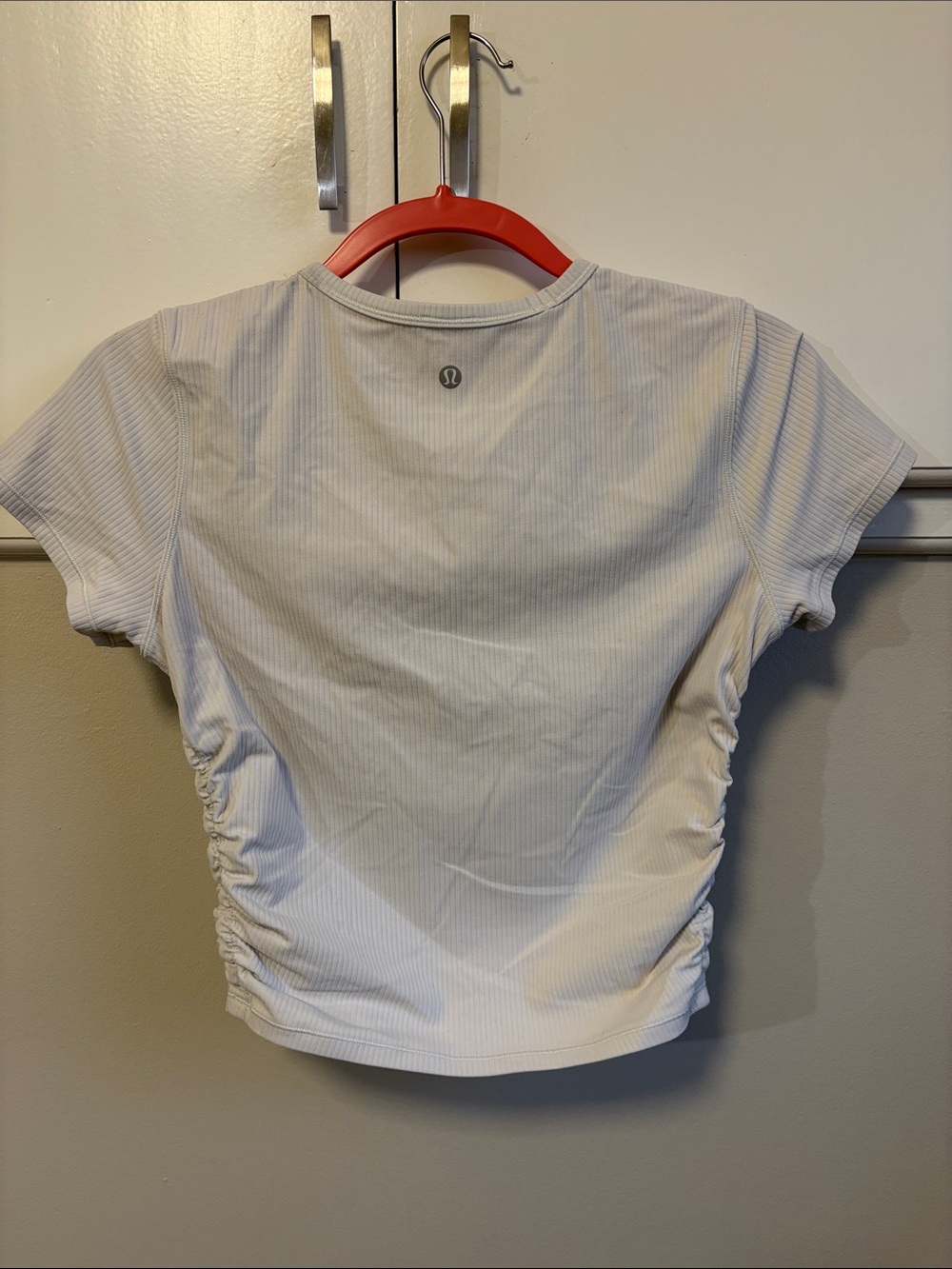 lululemon athletica Ribbed Crop Tee with Side Ruching